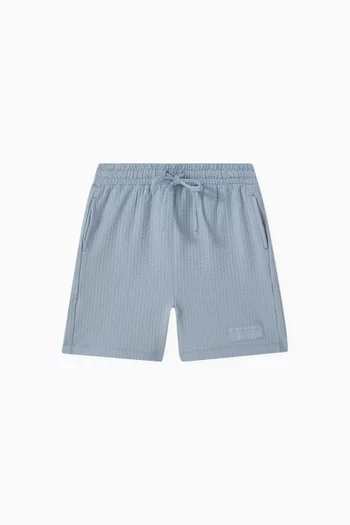 Relaxed Shorts in Seersucker Jersey