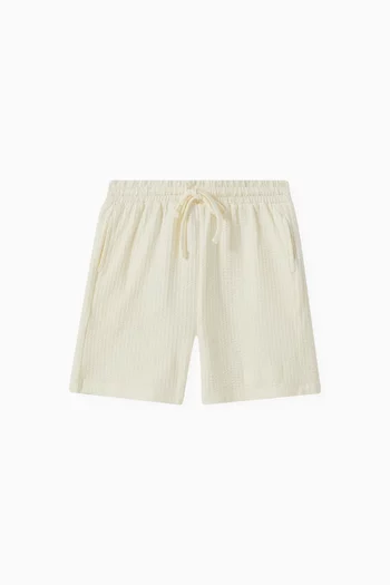 Relaxed Shorts in Seersucker Jersey
