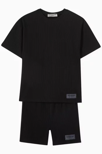 Oversized T-shirt in Seersucker Jersey