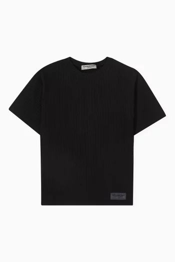 Oversized T-shirt in Seersucker Jersey