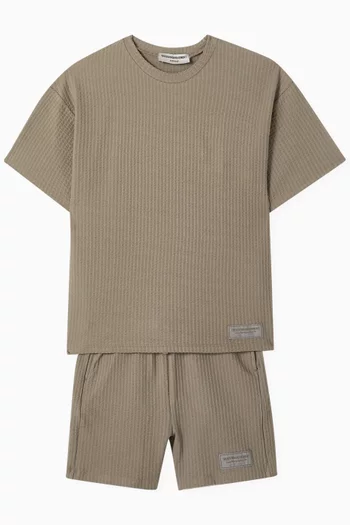 Oversized T-shirt in Seersucker Jersey