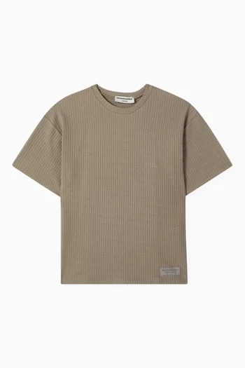 Oversized T-shirt in Seersucker Jersey
