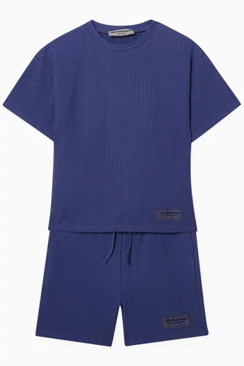 Oversized T-shirt in Seersucker Jersey