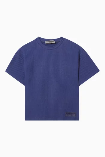 Oversized T-shirt in Seersucker Jersey