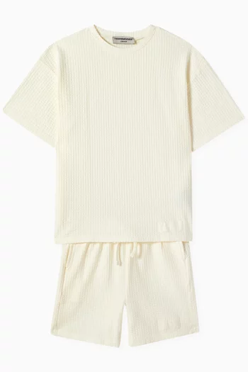 Oversized T-shirt in Seersucker Jersey