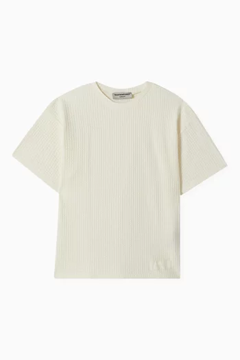 Oversized T-shirt in Seersucker Jersey