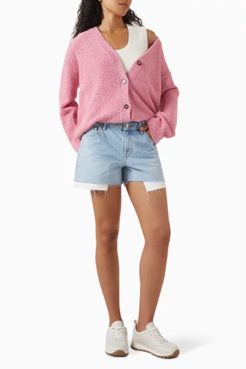 Relaxed-fit Cardigan in Bouclé Knit