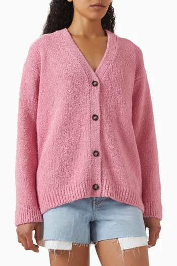 Relaxed-fit Cardigan in Bouclé Knit