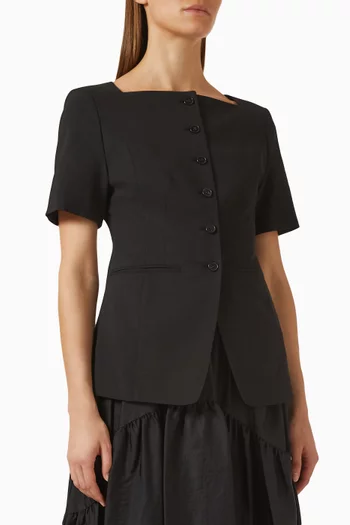 Formal Top in Linen Blend