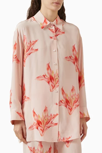 Allover-print Shirt in Silk