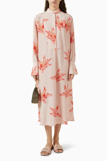 Printed Evening Shirt Dress