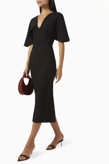 Gia Cape Midi Dress