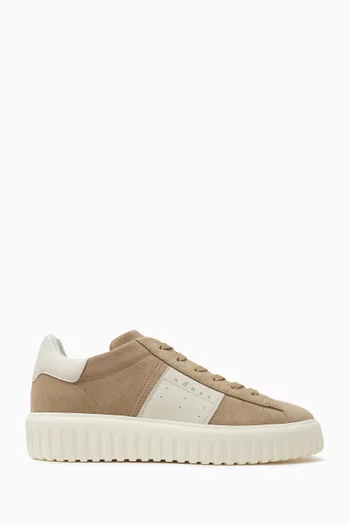 H-Stripes Sneakers in Suede & Leather