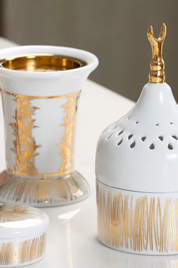 x Razan Alazzouni Tamrah Crescent Mabkhar & Trinket Box