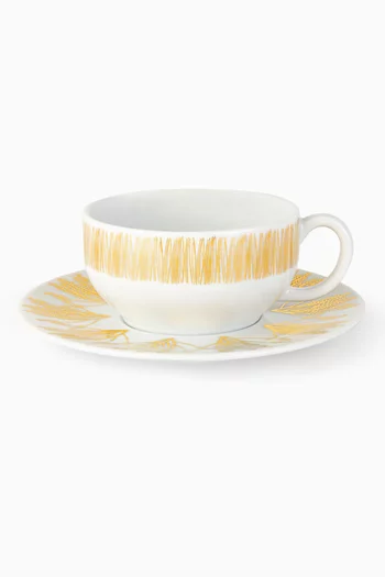 x Razan Alazzouni Tamrah Porcelain Teacups & Saucers, Set of 6