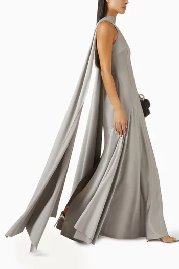 Cece Scarf-neck Maxi Dress