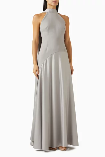 Cece Scarf-neck Maxi Dress