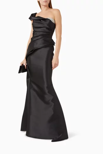 Bead-embellished Gown in Mikado