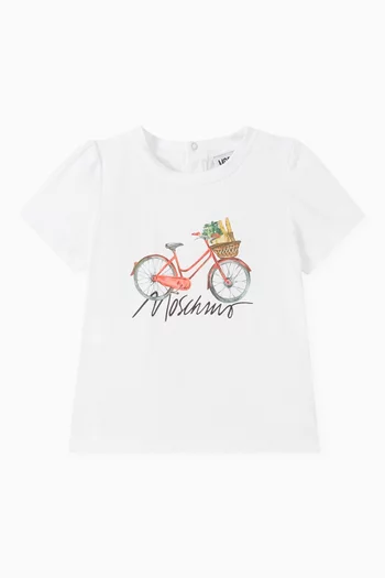 Bicycle Logo T-shirt in Cotton