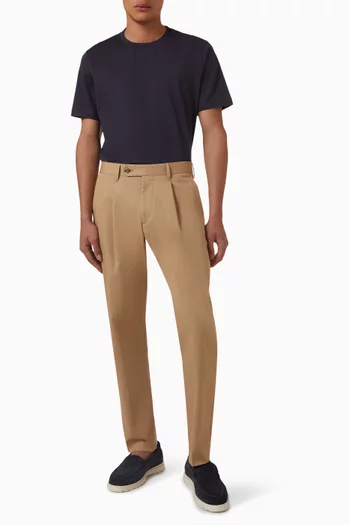 Signature Stripe T-shirt in Lyocell-cotton Blend
