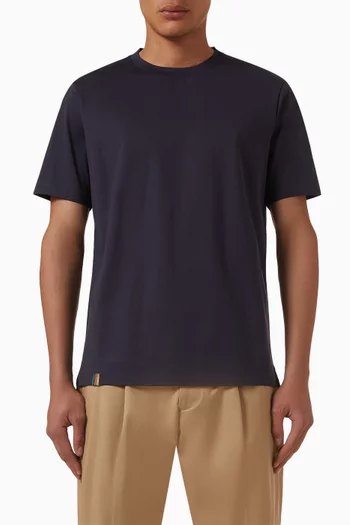 Signature Stripe T-shirt in Lyocell-cotton Blend
