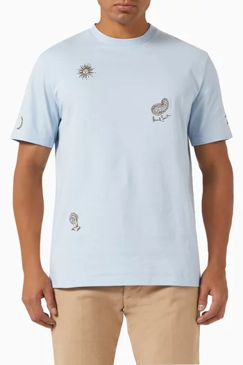 Embroidered T-shirt in Organic Cotton