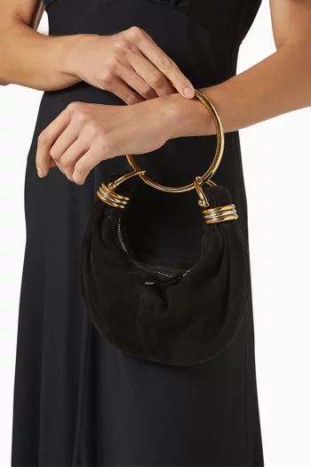 Mini Bracelet Hobo Bag in Suede