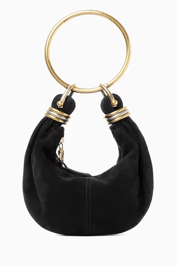 Mini Bracelet Hobo Bag in Suede