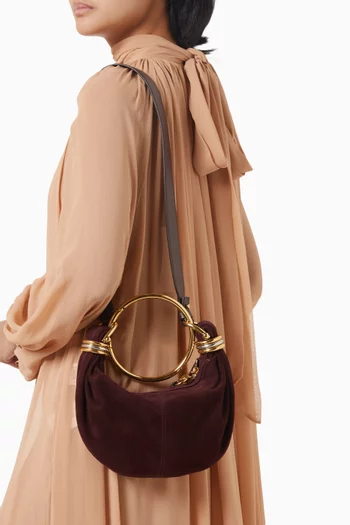 Mini Bracelet Hobo Bag in Suede