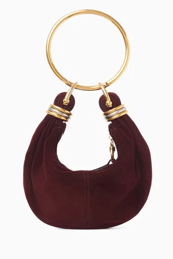 Mini Bracelet Hobo Bag in Suede