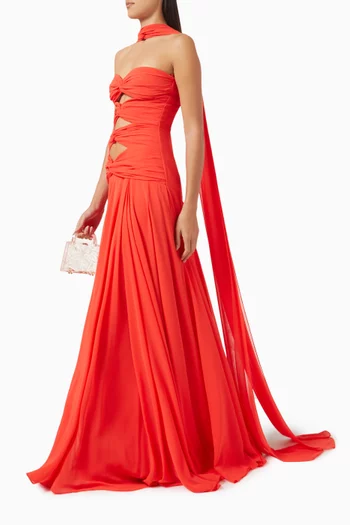Nadia Cut-out Dress & Scarf Set