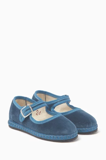Delfina Mary Jane Shoes in Velvet
