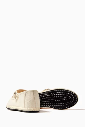 Mary Jane Flats in Canvas