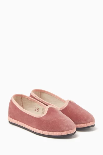 Cipria Slip-on Shoes in Velvet