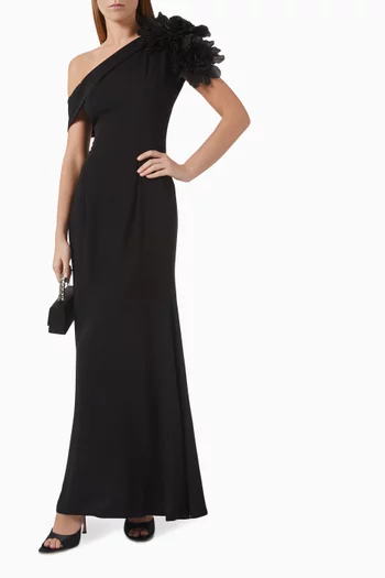 One-shoulder Ruffle Dress
