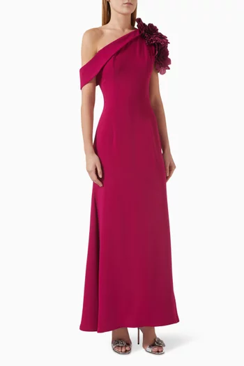 One-shoulder Ruffle Dress