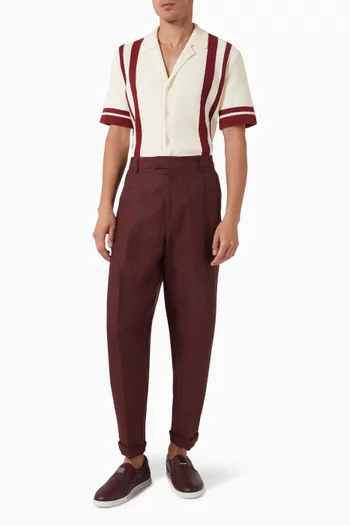 Tapered Pants in Linen