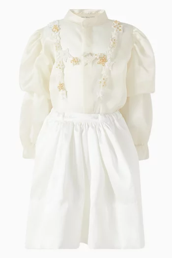 Suspender Skirt & Blouse Set