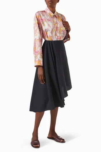 Asymmetric Midi Skirt