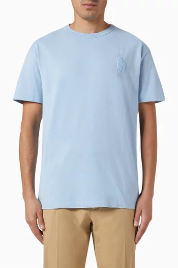Logo-embroidered T-shirt in Cotton