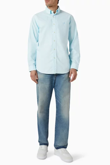 Mineral-dyed Oxford Shirt in Cotton