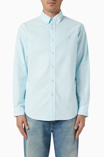 Mineral-dyed Oxford Shirt in Cotton