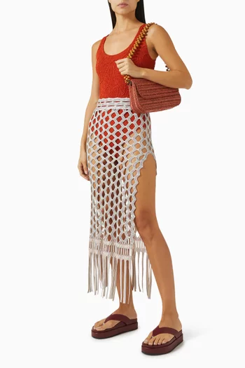 Riva Skirt in Macrame Jacquard