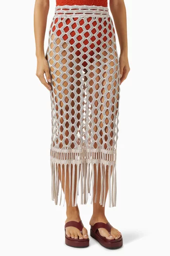 Riva Skirt in Macrame Jacquard