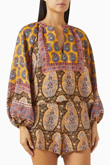 Pietro Smock Blouse in Linen