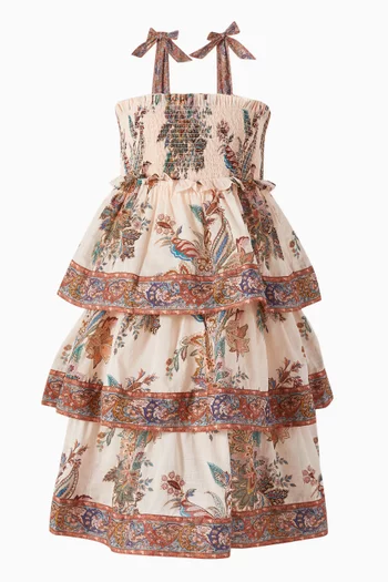 Rhiannon Tiered Dress in Cotton