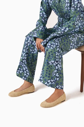 Ballet Flats in Raffia