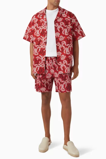 Swim Shorts in Printed Polyester