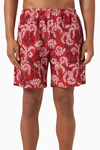 Swim Shorts in Printed Polyester
