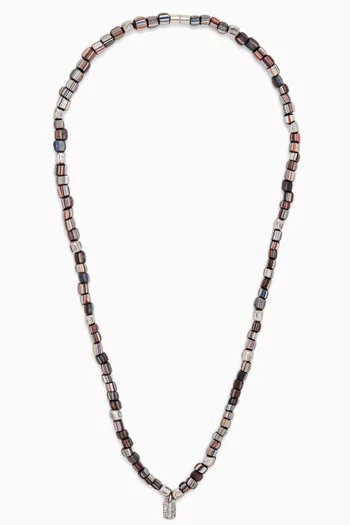 Stripe-bead Necklace